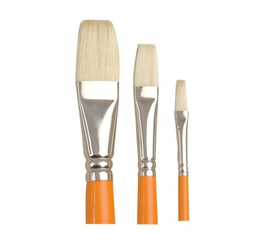 Dala Flat Bristle Paint Brushes 3-Pack 