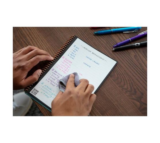 Rocketbook Fusion Digital Reusable Notebook - Grey -A4 Size Eco-Friendly Notebook- Planner, Task List, Calendar and more Includes 1 Pen and Microfibre Cloth