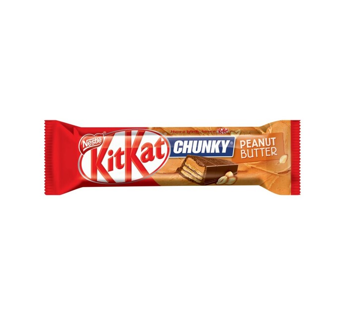 Nestle Kit Kat Chunky Chocolate Bars Chocolate Peanut Butter (24 x 42g)