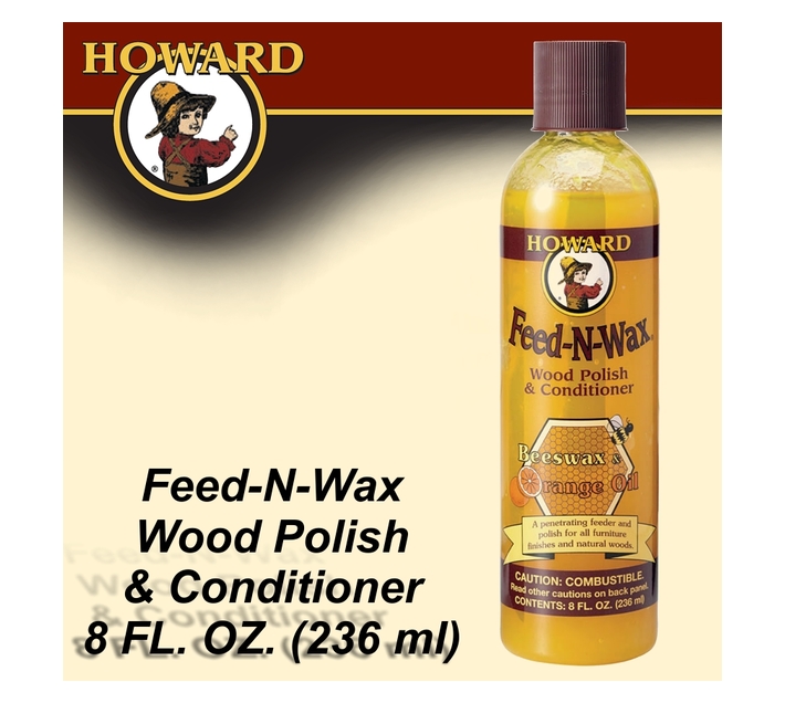 HOWARD FEED-N-WAX WOOD POLISH & CONDITIONER 8 FL.OZ