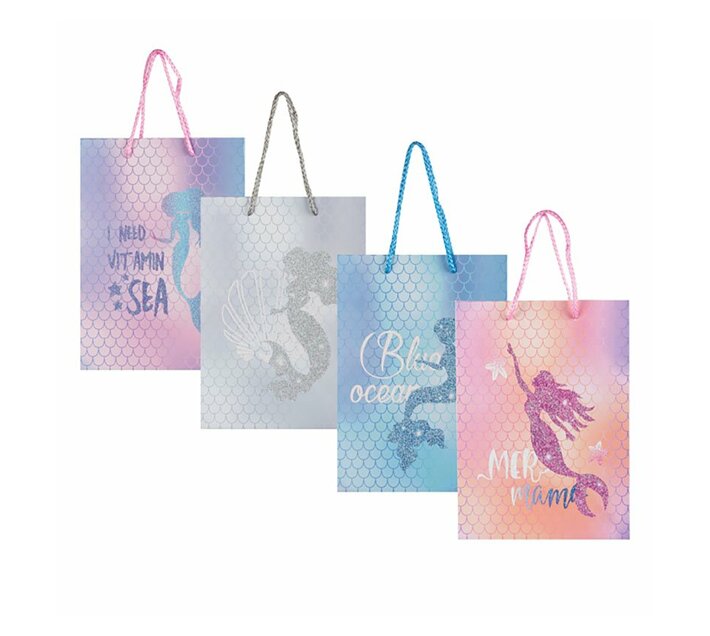 Mermaid Gift Bag Medium 18cm x 23cm (Pack of 8)