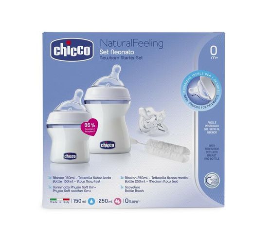 Chicco Natural Feeling Newborn Starter Set - Clear