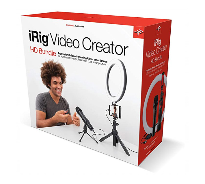 IK Multimedia iRig Video Creator HD Bundle Professional Video and Streaming Kit with Ring Light