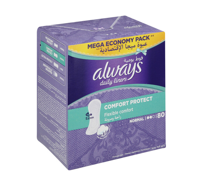 Always Panty Liners Normal Unscented (1 x 80's) Makro