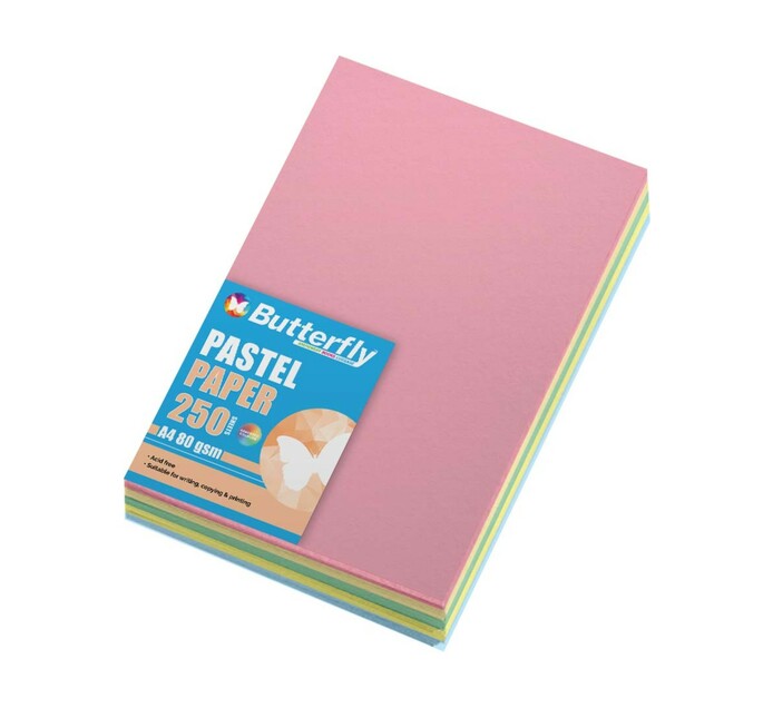 Butterfly A4 Paper Assorted White 250 Sheets Makro