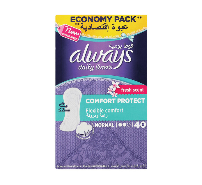 ALWAYS PANTY LINERS 40'S, SCENTED Makro