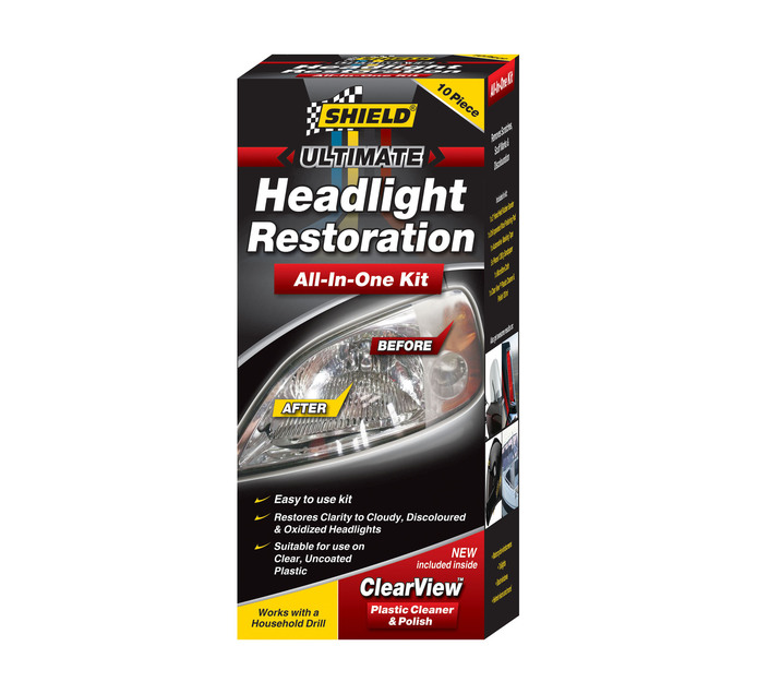 Shield 10 Piece HEADLIGHT RESTORATION KIT Auto Cleaning Auto Cleaning Vehicle Cleaning
