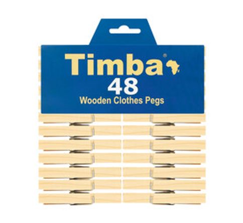 Timba 48 Pack Wooden Pegs 