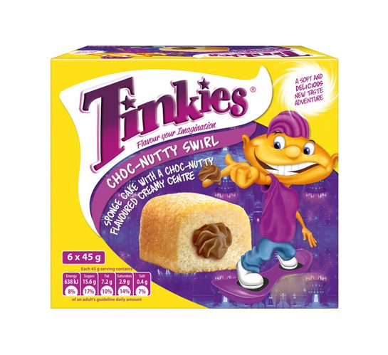 Tinkies Sponge Cakes Choc-Nutty (6 x 45g)