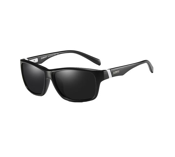 Dubery High Quality Men`s Polarized Sunglasses - Black & Silver