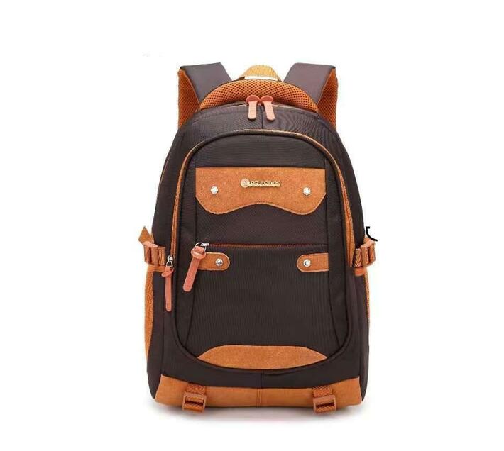 School Bag Backpack 20L BLACK & BROWN Makro