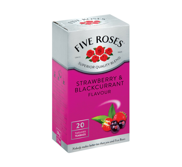 Five Roses Teabags Strawberry And Blackcurrent (1 x 20's) Makro