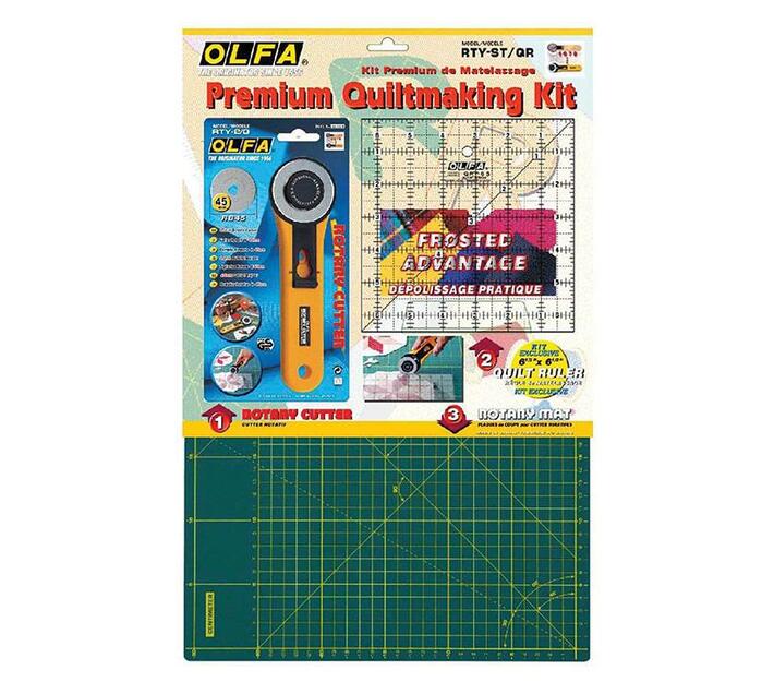 Olfa Quilting Kit With Rotary Cutter&Rule & Mat Makro