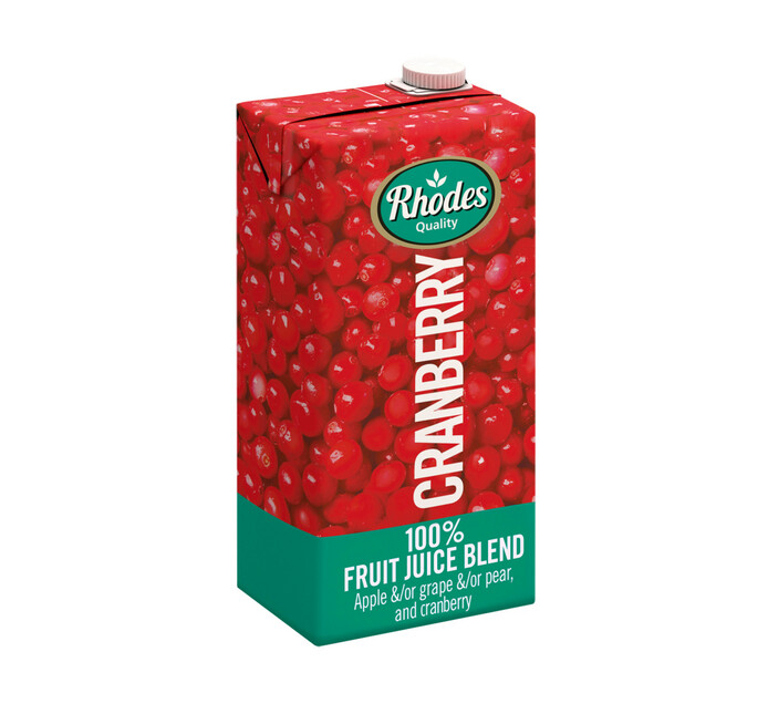 Rhodes 100 Fruit Juice Blend Cranberry (1 x 1lt) Makro