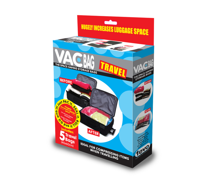 Tevo Travel Vac Bag Plastic Plastic Plastic Storage Laundry Home & Garden Makro