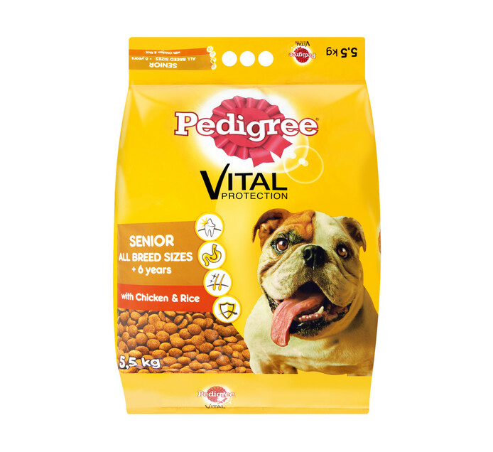 Pedigree Senior Dry Dog Food Chicken And Rice (1 x 5.5kg) Makro