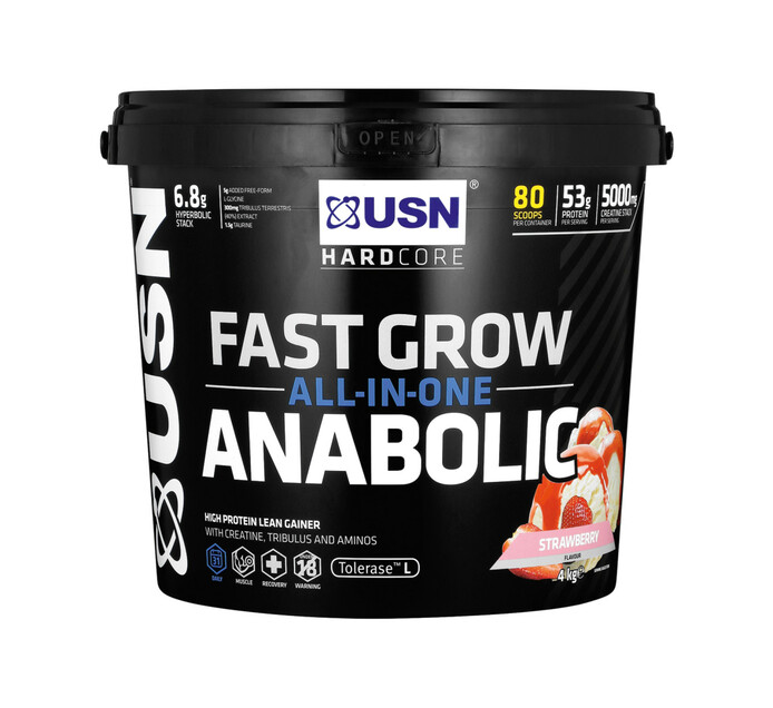 USN FAST GROW ANABOLIC STRAWBERRY 4KG Makro