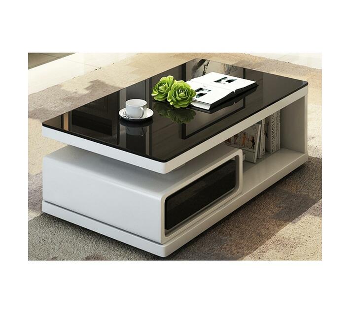 Creed Glossy Coffee Table White And Black Makro