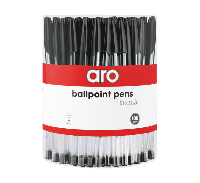 ARO Ballpoint Pen (100 Pack) Black Makro