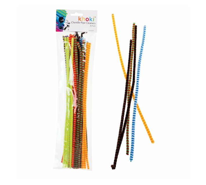 Art and Craft Accessories Pipe Cleaners 30cm - 36 Pieces Per Pack (Pack of 5)