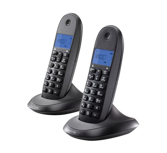 Motorola C1002LB+ Duo Cordless Dect Phones 