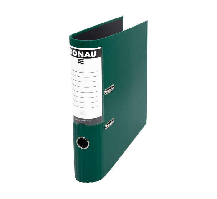 Donau A4 Polypropylene Lever Arch File Dark green Makro