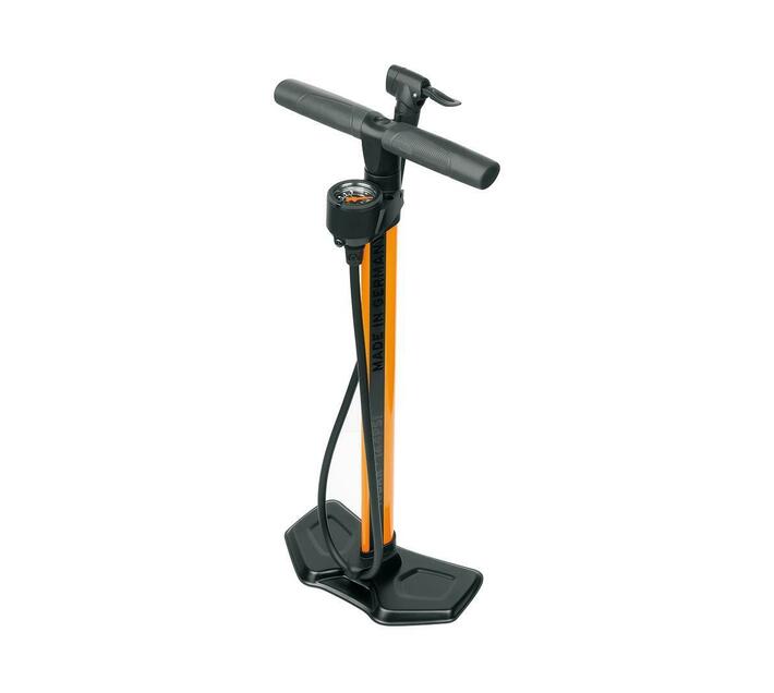 SKS Bicycle Floor Pump Multivalve for Multi-use AIRWORX 10.0 Orange