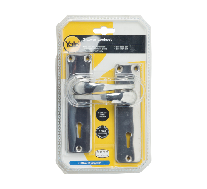 Yale 2 Lever Lockset Zinc Handle Makro