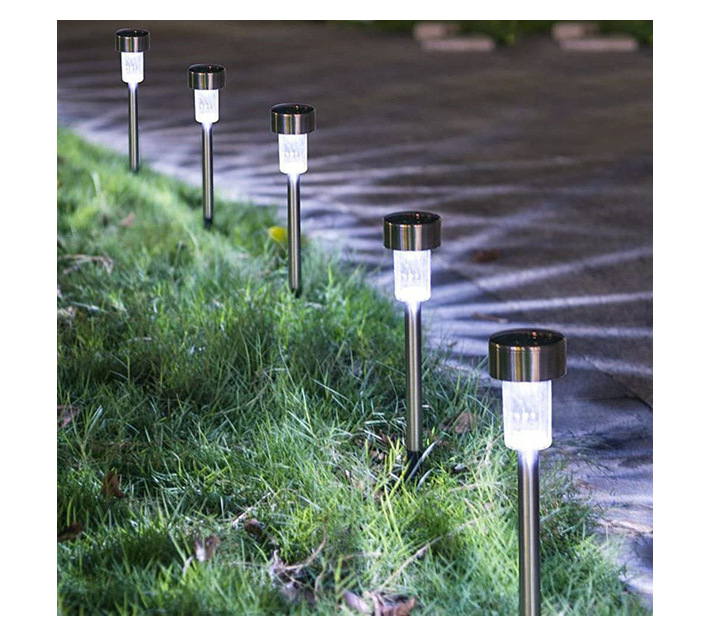 Pack of 12 Solar Outdoor LED Stainless Steel Light Makro