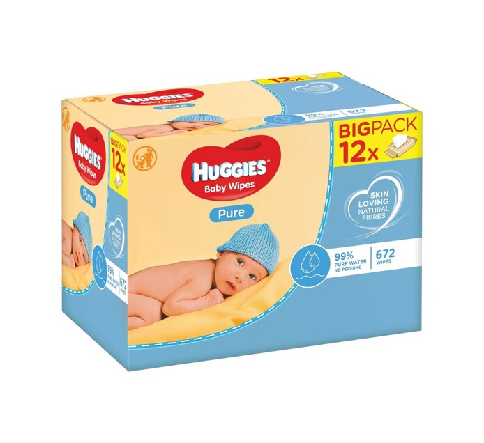 Huggies Baby Wipes Pure (1 x 672's) Makro