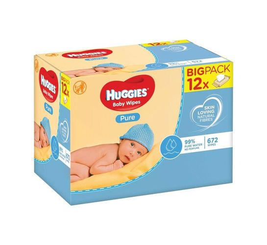 Huggies Baby Wipes Pure (1 x 672's)