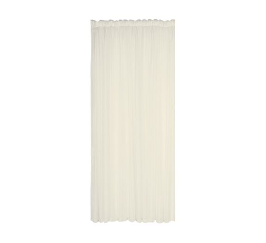 Design Collection 250 x 218 cm Plain Voile Taped Curtain Cream 