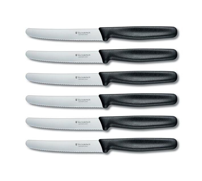Victorinox Table Knife Set 6Pce Black Makro
