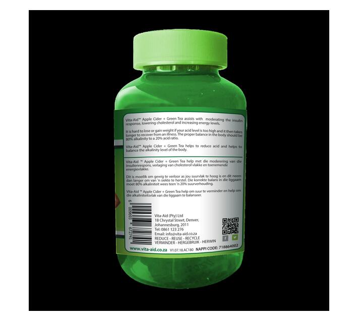 VitaAid™ Apple Cider + Green Tea Capsules 180s Makro