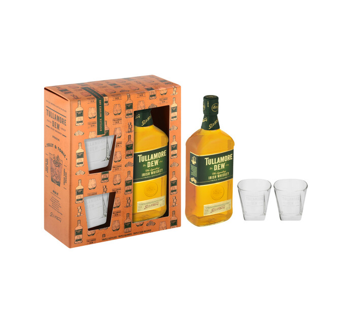 Tullamore Dew Irish Whiskey and 2 Glasses In Giftpack (1 x 750ml) Makro