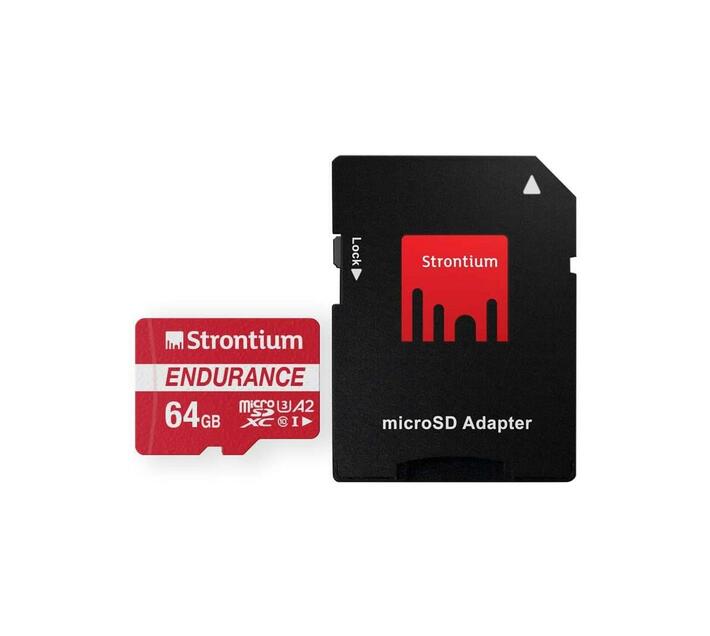 Strontium 64GB Nitro Plus Endurance A2 Micro SD Card