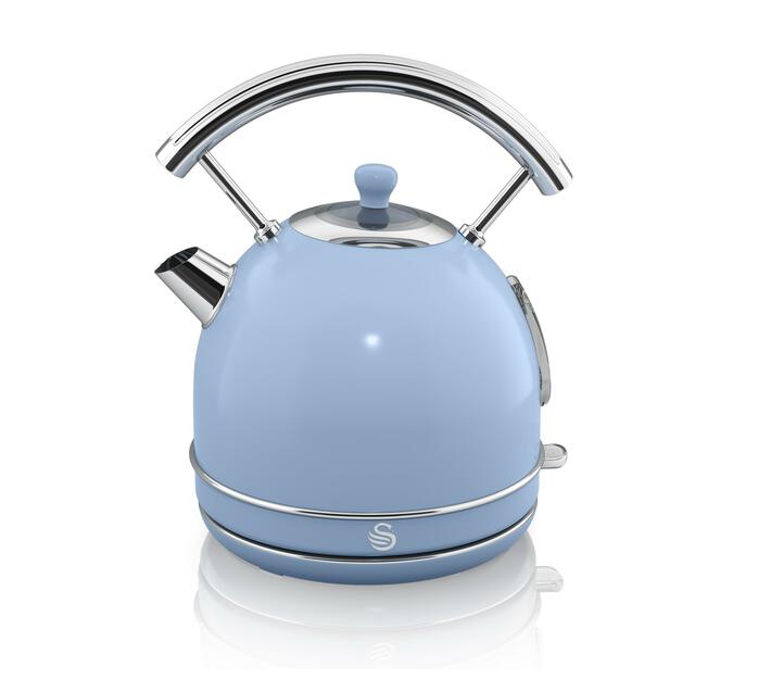 Swan 1,7 Litre Blue Retro Dome Cordless Kettle Makro