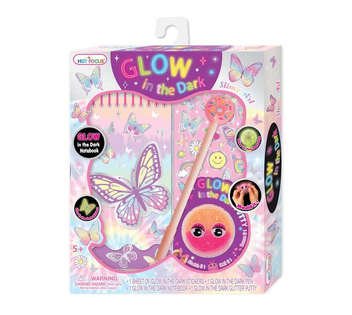 Hot Focus Glow in the Dark Slime Art Tie Dye Butterfly Makro