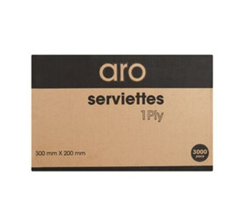 ARO 1 Ply Serviettes (1 x 3000)