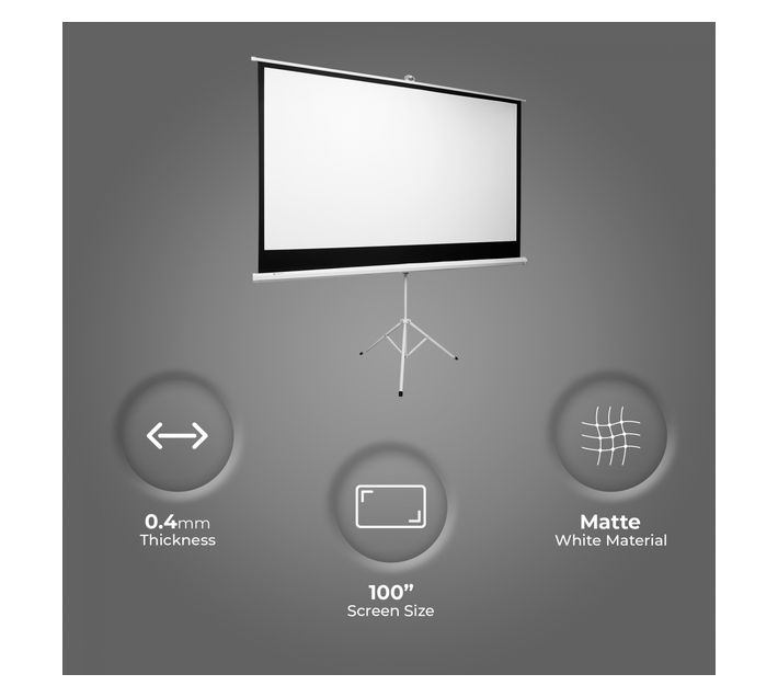 Connex ELuminate Tripod Projector Screen 100 Makro