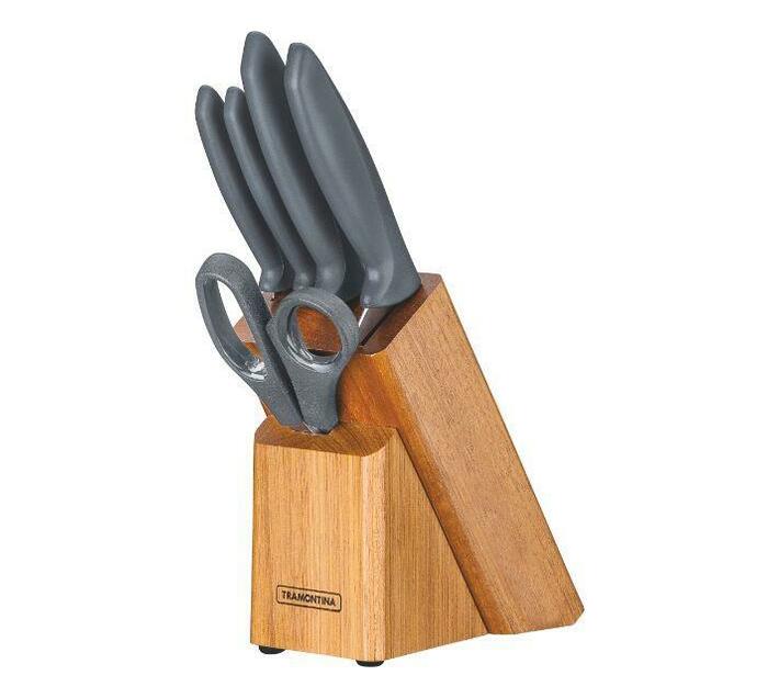 Tramontina 6 pieces Knife Block Set with Polypropylene Handles Makro
