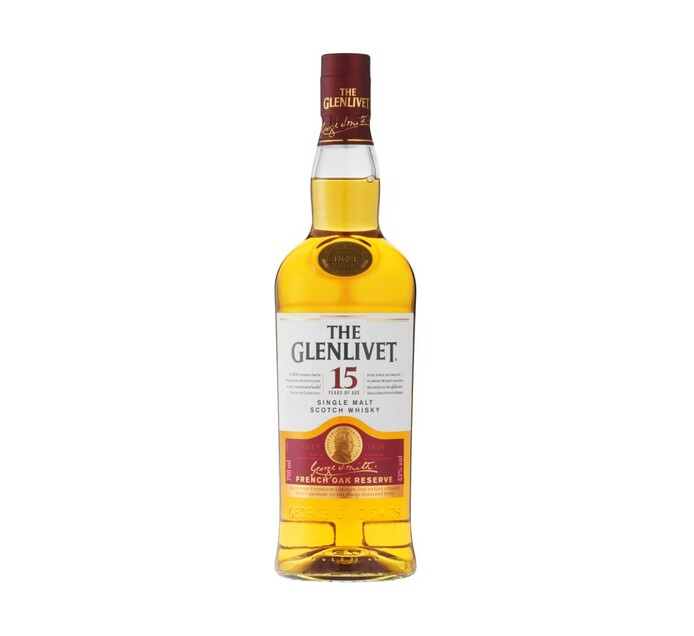 The Glenlivet 15 YO Single Speyside Malt Scotch Whisky (1 x 750 ml)