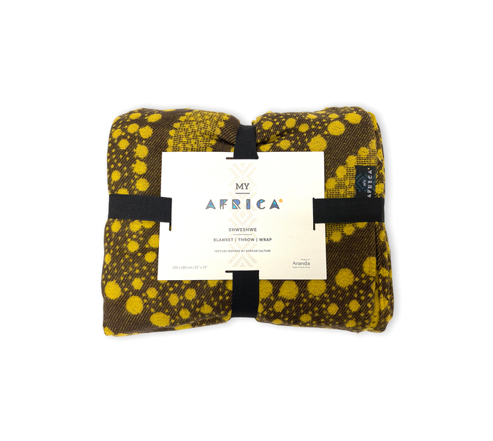 Aranda My Africa Shweshwe Blanket Throw Green Makro