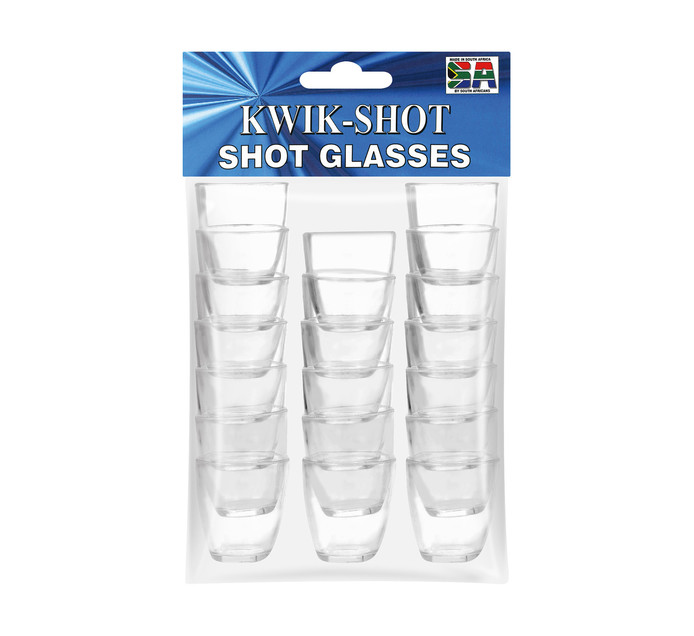 Kwik Shot Shot Glasses Clear 20pk Makro