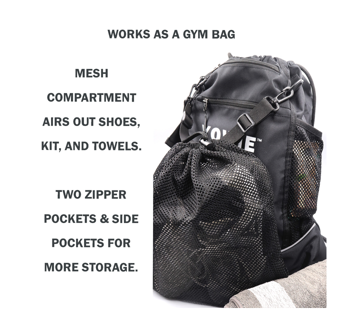 Yowie Ball Carrier Bag Drawstring Backpack with Mesh Ball