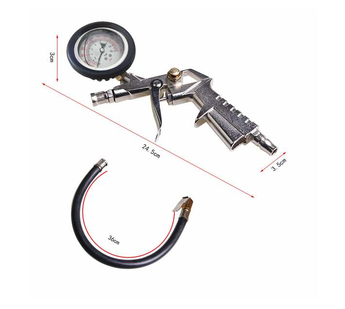 High Precision Oil Filled Tire Pressure Gauge Makro