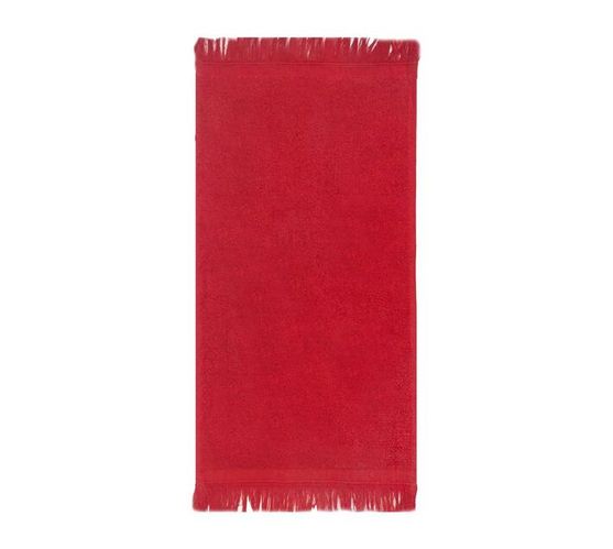 Bunty`s Fringe Guest Towel 380GSM 030x050cms (1 Piece) - Tomato (Red)