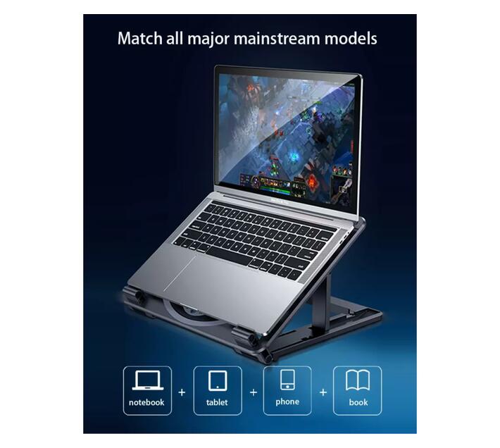 CellTime Ergonomic Adjustable Cooling Laptop /Tablet Gaming Stand with