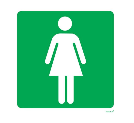 Tower 150x150mm Sign Ladies Toilet Each 