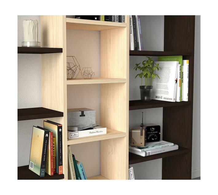 Hazlo Ample Bookcase Bookcase Cube Bookshelf Display Wenge & Maple Makro
